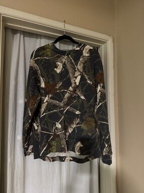 No Boundaries Camouflage Thermal Shirt in Green Brown Black